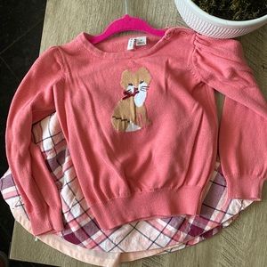 Janie and Jack pink plaid set